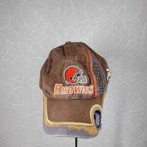 Vintage 1990s Pro Line Cleveland Browns Panel Hat Puma NFL Adjustable Strapback‎